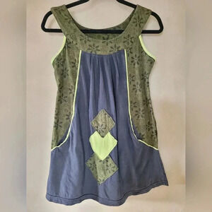 Cute Green & Gray Tank, Size S/M
